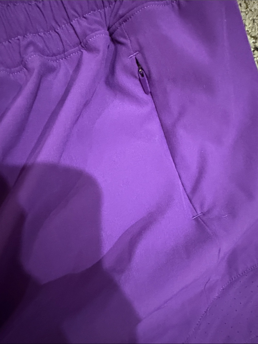 Women’s Purple Elastic-Waist Athletic Shorts CALIA size LARGE - Picture 4 of 5